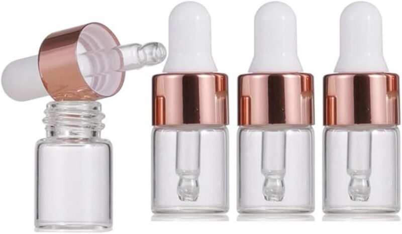 50pcs Glass Essential Oil Dropper Bottle For Travel