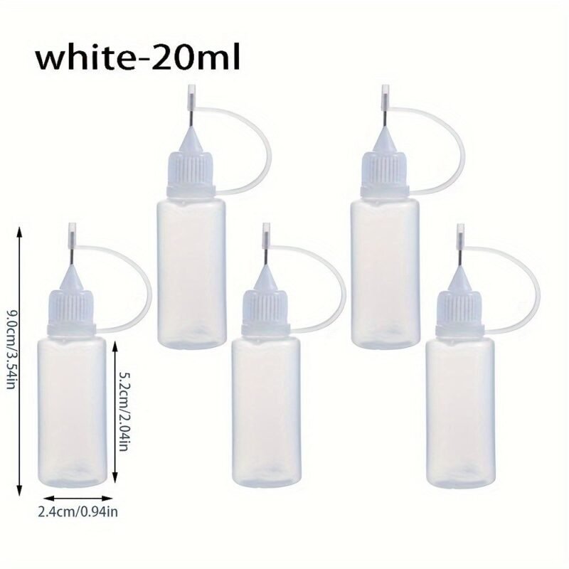 50pcs Needle Tip Plastic Dropper Bottles free funnelx5 - Image 14